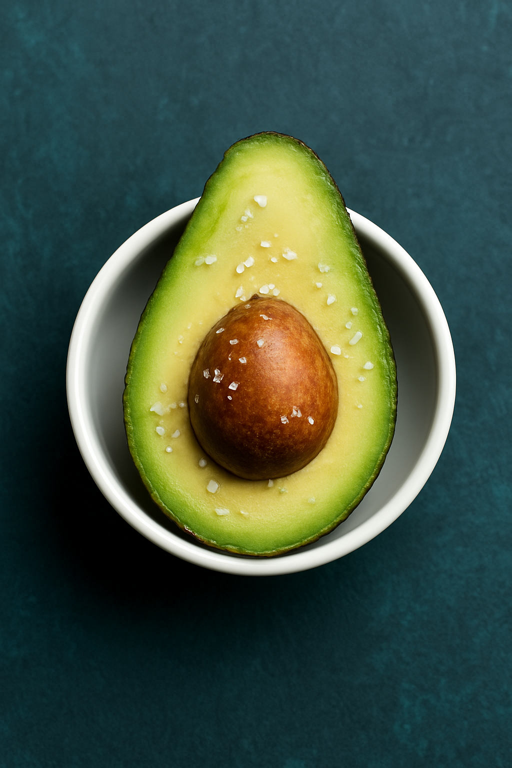 Avocado slices with sea salt